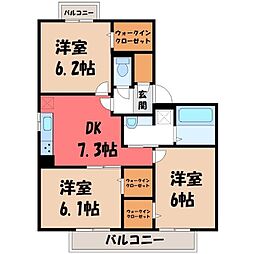 東武日光線 栃木駅 徒歩22分 2階/-