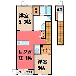 ドリーム2 2LDKの間取図画像