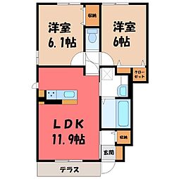 JR両毛線 栃木駅 徒歩25分 1階/-