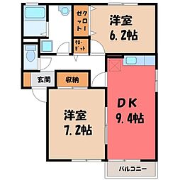 JR東北本線 小山駅 バス5分 神鳥谷6丁目下車 徒歩5分