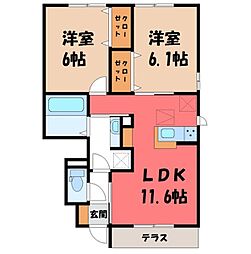 エミネンスパレ 2LDKの間取図画像