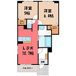 グランデ・ヴェリタ 2LDKの間取図画像