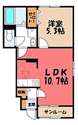 ジェイド 1LDKの間取図画像
