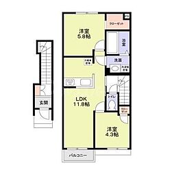 間取図画像 2LDK