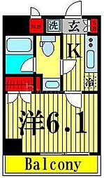 ライジングプレイス綾瀬三番館 1階1Kの間取り