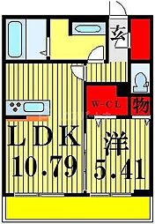 グランテージ 3階1LDKの間取り