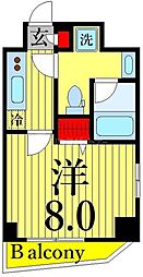 ベルシード北千住 sur 10階1Kの間取り