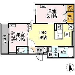 間取図画像 2DK