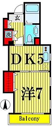 アヴァンセ西新井 1DKの間取図画像