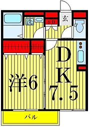 コンフォールセンジュ 1DKの間取図画像