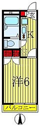サニーホームズ 1Kの間取図画像