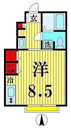サウススクエア ワンルームの間取図画像