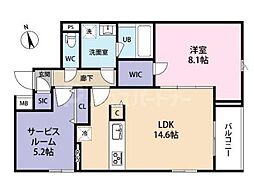 SPコート興野 1SLDKの間取図画像