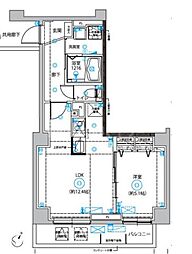 DIPS西新井 1Kの間取図画像