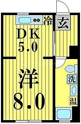 メゾン・ド・メルシー 1DKの間取図画像