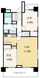 Vieuxrosemaison西新井本町 2LDKの間取図画像