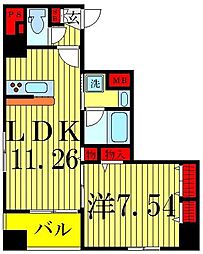 レスポワールエフ 1LDKの間取図画像