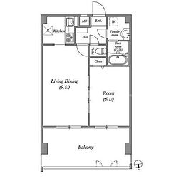 ペアパレス六町環七北通り 1LDKの間取図画像