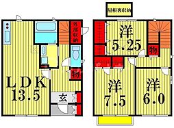 グレイスフル竹の塚B 3LDKの間取図画像