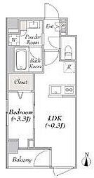 LUMIEC KITASENJU 1LDKの間取図画像