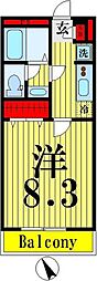 リブリ・西新井大師 1Kの間取図画像
