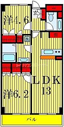 メイソンリー梅島 2LDKの間取図画像