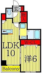 URBAN 1LDKの間取図画像