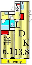 フォンテクレラ 1LDKの間取図画像