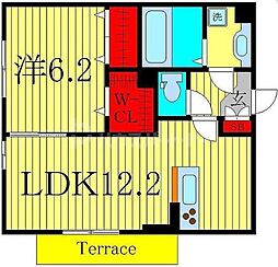 D-room煌 1LDKの間取図画像