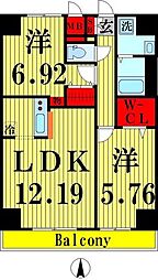A8 2LDKの間取図画像