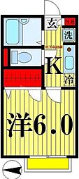 ローゼンシュトラウス 1Kの間取図画像