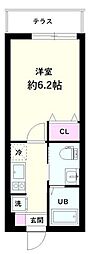 NSGATE江北1 1Kの間取図画像