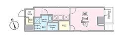 CITYCREATION北千住 1Kの間取図画像