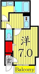 シャルマン1 1Kの間取図画像