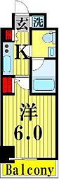プラシア北千住 1Kの間取図画像