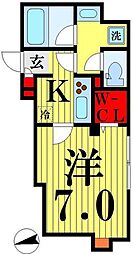 ステージ・パインヒル1 1Kの間取図画像