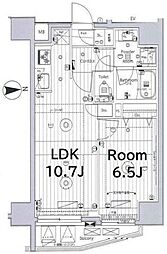 メイクス西新井大師 1LDKの間取図画像