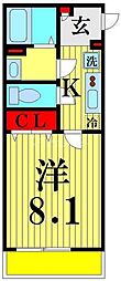 Land26 1Kの間取図画像