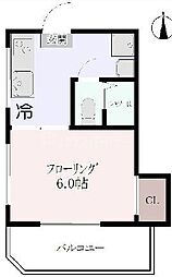 パールシティ 1Kの間取図画像