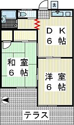 コーポオオスミ 2DKの間取図画像