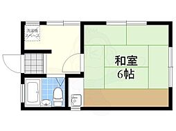 グリーンハイツ1 ワンルームの間取図画像
