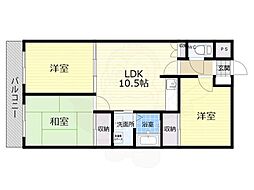 近鉄生駒線 菜畑駅 徒歩3分の賃貸マンション 1階3LDKの間取り
