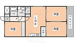 第6サンコウヒルズ東館 3LDKの間取図画像
