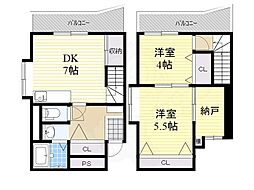 ロイヤルモアあやめ池 2SDKの間取図画像