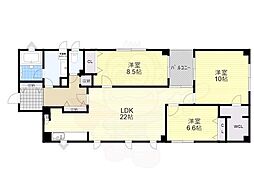 K'sブレジオ 3SLDKの間取図画像