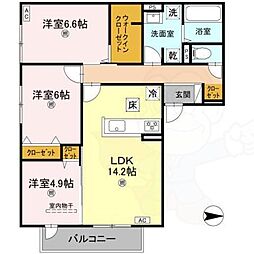 VILLA CALMA 3LDKの間取図画像