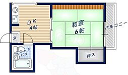 匠ハイツ 1DKの間取図画像