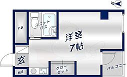シティロイヤルJR奈良 ワンルームの間取図画像