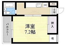 サニーハイツ 1Kの間取図画像