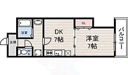 杉ケ町ビル 1DKの間取図画像